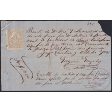 E6442 CUBA SPAIN 1876 REVENUE STAMP SUGAR MILLS LA CAROLINA. SAGUA LA GRANDES.