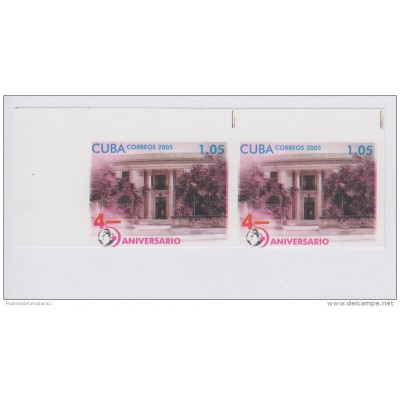 2005.138 CUBA 2005 MNH IMPERFORATED PROOF PAIR. PROOF COLOR. INSTITUTO CUBANO DE AMISTAD CON LOS PUEBLOS.