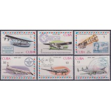 1977.105 CUBA 1977 MNH 50 ANIV CORREO AEREO AIRPLANE AVION FLIGHT