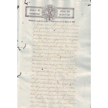 PS-1822-6. CUBA PAPEL SELLADO 1822-23 4to HABILITADO
