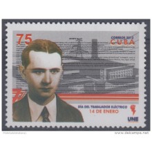 2012.68 CUBA MNH 2012. ANTONIO GUITERAS DIA DEL TRABAJADOR ELECTRICO.