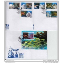 2011-FDC-1 CUBA FDC 2011 COMPLETE SET PHOTO SUBMARINE FISH PECES CORAL FOTOSUB