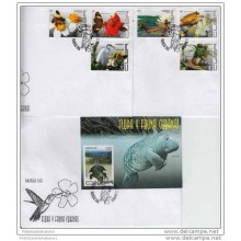 2011-FDC-2  CUBA FDC 2011 COMPLETE SET BEE BUTTERFLIES LIZARD BIRD FROG. FAUNA CUBANA.