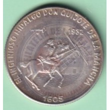 1982-MN-110 CUBA 1982 5$ UNC AG SILVER 999 12g DON QUIJOTE Y MOLINOS DE VIENTO.