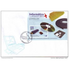2011-FDC-11 CUBA 2011 FDC MNH SHEET COMPUTATION. INFORMATICA 2011. COMPUTERS.