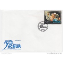 2001-FDC-3 CUBA 2001 FDC  50 ANIVERSARIO DE ACNUR. REFUGIADOS. REFUGEES.