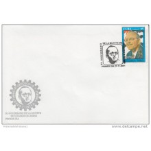2001-FDC-17 CUBA 2001 FDC 50 ANIVERSARIO DE LA MUERTE DE EDUARDO R. CHIBAS.