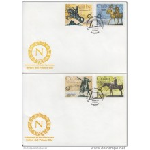2001-FDC-18 CUBA 2001 FDC 40 ANIVERSARIO DEL MUSEO DE NAPOLEONICO. NAPOLEON BONAPARTE. FRANCIA. FRANCE