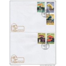 2002-FDC-10 CUBA 2002 FDC  HONGOS. MUSHROOMS. CHAMPIÑONES.