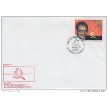2002-FDC-13 CUBA 2002 FDC. 80 ANIVERSARIO DEL NACIMIENTO DEL Dr ANTONIO AGOSTINHO NETO. MEDICINA. MEDICINE.