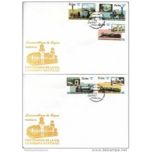 2002-FDC-19 CUBA 2002 FDC. CENTENARIO DE LA VIA. LA HABANA-SANTIAGO. TRENES. RAILWAY, RAILROAD.