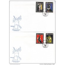 2002-FDC-21 CUBA 2002 FDC. CENTENARIO DEL NATALICIO DE WIFREDO LAM. PINTORES, PAINTER.