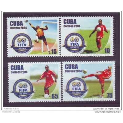 2004.102 CUBA 2004 FIFA SOCCER FUTBOL 100 ANIV COMPLETE SET MNH
