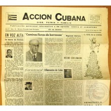 BP-320 CUBA ANTICOMMUNIST NEWSPAPER ACCION CUBANA ESPAÑA PRINTING 10/MAY/1962.