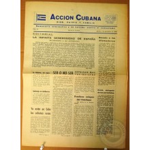 BP-325 CUBA ESPAÑA ANTICOMMUNIST NEWSPAPER ACCION CUBANA ESPAÑA PRINTING 1/DIC/1960.