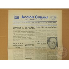 BP-329 CUBA ESPAÑA ANTICOMMUNIST NEWSPAPER ACCION CUBANA ESPAÑA PRINTING 23/MAR/1961.
