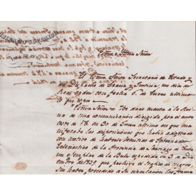 BE761 CUBA SPAIN 1844 SIGNED CAPTAIN GENERAL O´DONNELL SLAVE SLAVERY.