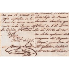 BE758 CUBA SPAIN 1854 SIGNED CAPTAIN GENERAL CONDE DE LA PEZUELA SUGAR MILLS MAPOS.