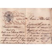 BE757 CUBA SPAIN 1854 SIGNED CAPTAIN GENERAL CONDE DE LA PEZUELA VACCINE.