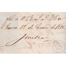 BE751 CUBA SPAIN 1876 SIGNED CAPTAIN GENERAL JOAQUIN JOVELLAR INDEPENDENCE.