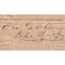 BE745 CUBA SPAIN MAMBI SIGNED DOC 1898 MAYOR GENERAL LOPE RECIO LICENCIA