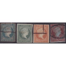 1855-259 CUBA 1855 PUERTO RICO ANTILLAS ISABEL II COMPLETE SET 1/2r-2r.