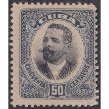 1907-48 CUBA REPUBLICA 1907 50c MNH ANTONIO MACEO.