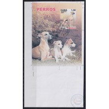 2006.720 CUBA 2006 USED IMPERFORATED PROOF SHEET PERROS DOG.
