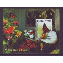 2003-1 CUBA MNH HB MARIPOSAS Y FLORES