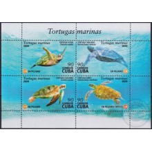2020.35 CUBA 2020 MNH TORTUGAS MARINAS SPECIAL FORMAT ENDARGERED TURTLE.