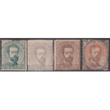 1873-91 CUBA ANTILLAS PUERTO RICO SPAIN AMADEO I 1873 12c-1pta COMPLETE SET.