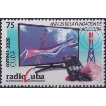 2020.14 CUBA MNH 2020 25th ANIV DE RADIO CUBA.