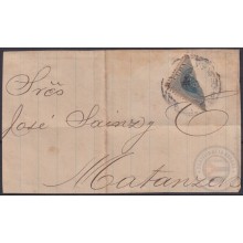 1884-H-66 CUBA SPAIN 1884 10c ALFONSO XII BICEPTO FRONT COVER TO MATANZAS.