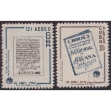 1959.127 CUBA 1959 MNH POSTAL HISTORY BOOK OF ARMONA LIBRONES ORIGINAL GUM.