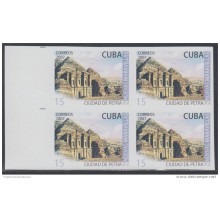 2007.146 CUBA 2007 MNH IMPERFORATED PROOF BLOCK 4. SEVEN MARVEL OF WORLD.PETRA. JORDANIA.