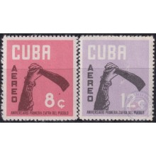 1962.218 CUBA 1962 FIRST ANIV OF SUGAR ZAFRA AZUCAR. LIGERAS MANCHAS .