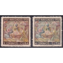1957-428 CUBA REPUBLICA MNH 1957 CHRISTMAS NAVIDAD NATIVITY NACIMIENTO DE JESUS.