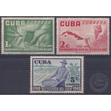 1953-268 CUBA REPUBLICA 1953 CENT OF COFFE FACTORY CENTENARIO INDUSTRIA DEL CAFE.
