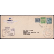 1953-CE-15 CUBA REPUBLICA LG-2142 XXIII ANIV NATIONAL AIR MAIL CANCEL COVER.
