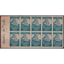 VI-535 CUBA CINDERELLA MEDICINE 1940 1c CONSEJO DETUBERCULOSIS SHEET.