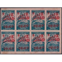 VI-538 CUBA CINDERELLA MEDICINE 1949 SURCHARGE 1c CONSEJO DE TUBERCULOSIS BLOCK 8.