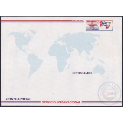 1998-EP-196 CUBA 1998 LG-2161 RARE EXPRESS POSTAL STATIONERY NOT ISSUE 20x27,8 cm.
