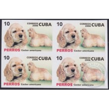 2006.736 CUBA 2006 10c MNH IMPERFORATED PROOF PERROS DOG COCKER SPANIEL