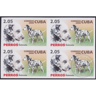 2006.737 CUBA 2006 2.05$ MNH IMPERFORATED PROOF PERROS DOG DALMATA.