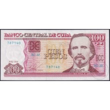 2016-BK-73 CUBA 100$ 2016 CARLOS MANUEL DE CESPEDES UNC SERIE AZ REEMPLAZO REPLACEMENT.