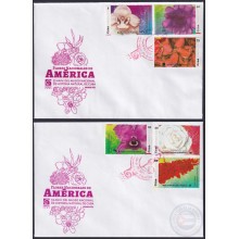 2017-FDC-103 CUBA FDC 2017 RARE RED CANCEL NATURAL MUSEUM FLOWER OF AMERICA. FLORES DE AMERICA.