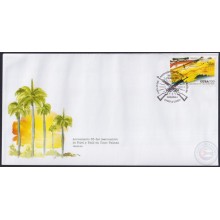 2021-FDC-3 CUBA 2021 FDC 65 ANIV ENCUENTRO FIDEL CASTRO - RAUL EN CINCO PALMAS ARMS MAP.