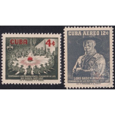 1957-443 CUBA REPUBLICA 1957 MNH BOYS SCOUTS LORD BADEM POWELL.