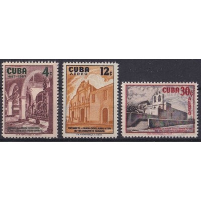 1957-447 CUBA REPUBLICA 1957 MH CENT ESCUELA NORMAL ESCOLAPIOS GUANABACOA.