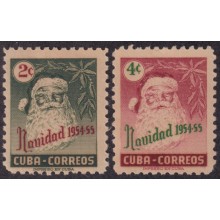1954-266 CUBA REPUBLICA 1954 PAPA NOEL NAVIDAD CHRISTMAS ORIGINAL GUM